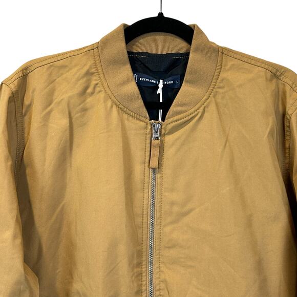 Everlane The Bomber Jacket Lightweight Toasted Coconut Men Large NWT FLAW - Picture 8 of 14